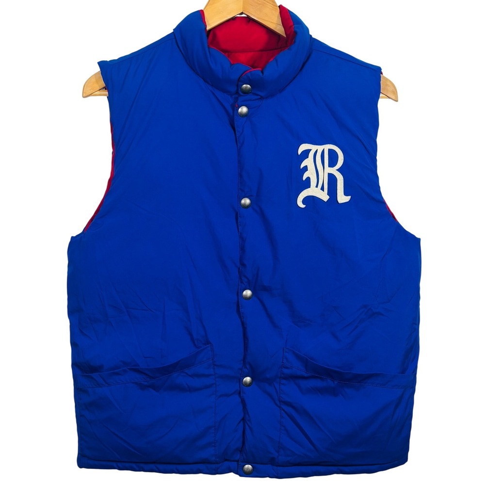 Polo Ralph Lauren‎ Reversible Puffer Vest Red Navy Blue Boys Large 14-16 Down - Picture 5 of 11